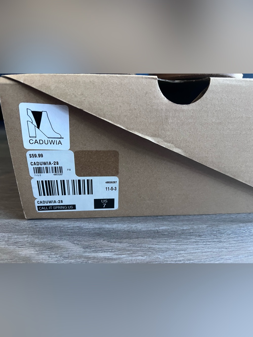 Call It Spring Tan Peep-Toe Stacked Heel Mules - Picture 2 of 10